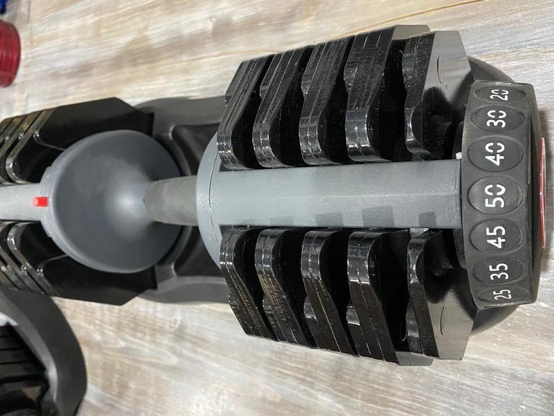 ETHOS Selectable Dumbbell - 50 lb. Weight Pair dumbbells Adjustable SelectTech Dumbbells