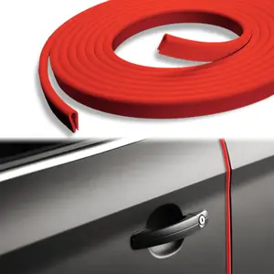 16.4Ft(5M) Car Door Edge Guards, Automotive Door Trim Molding, Self-Adhesive Rubber Seal U Shape Automotive Door Entry Guard, Universal Car Exterior Accessories for Most Cars, SUVs, Trucks
