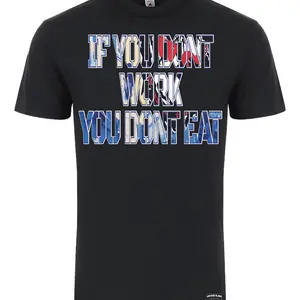VINTAGE SLANG "If You Don't Work, You Don't Eat!" Streetwear Tshirt