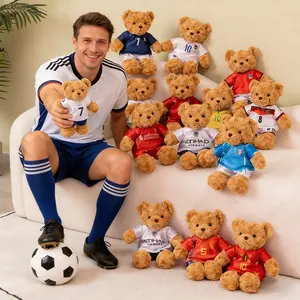 1PC Euro Cup Premier League Jersey Bear Doll Gift, Detachable Jersey Teddy Bear, World Cup Football Bear Plush Toy, Best World Cup Gift