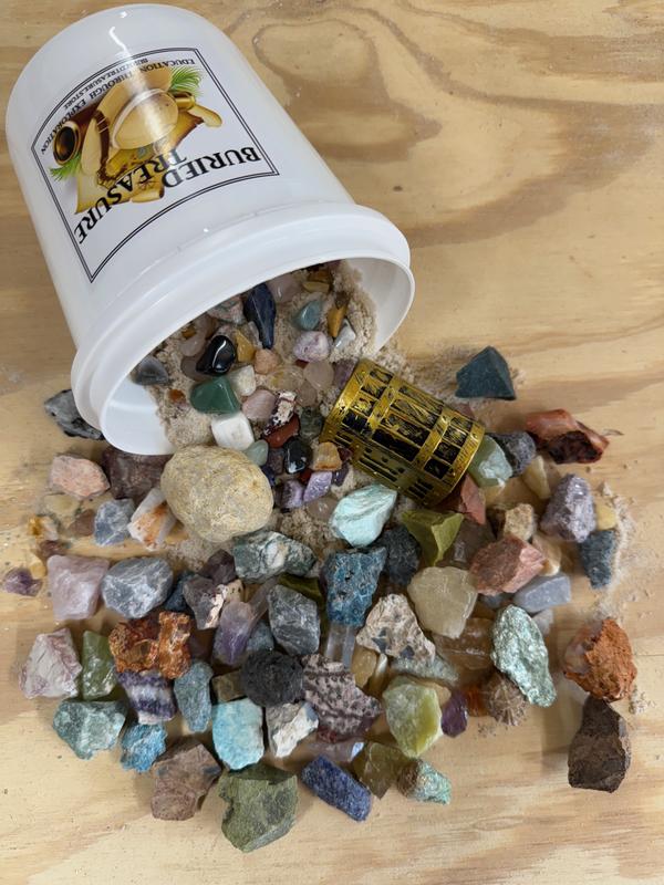 THE MINI MINER - QUART SIZED NATURAL CRYSTAL RAW STONE MINING BUCKET