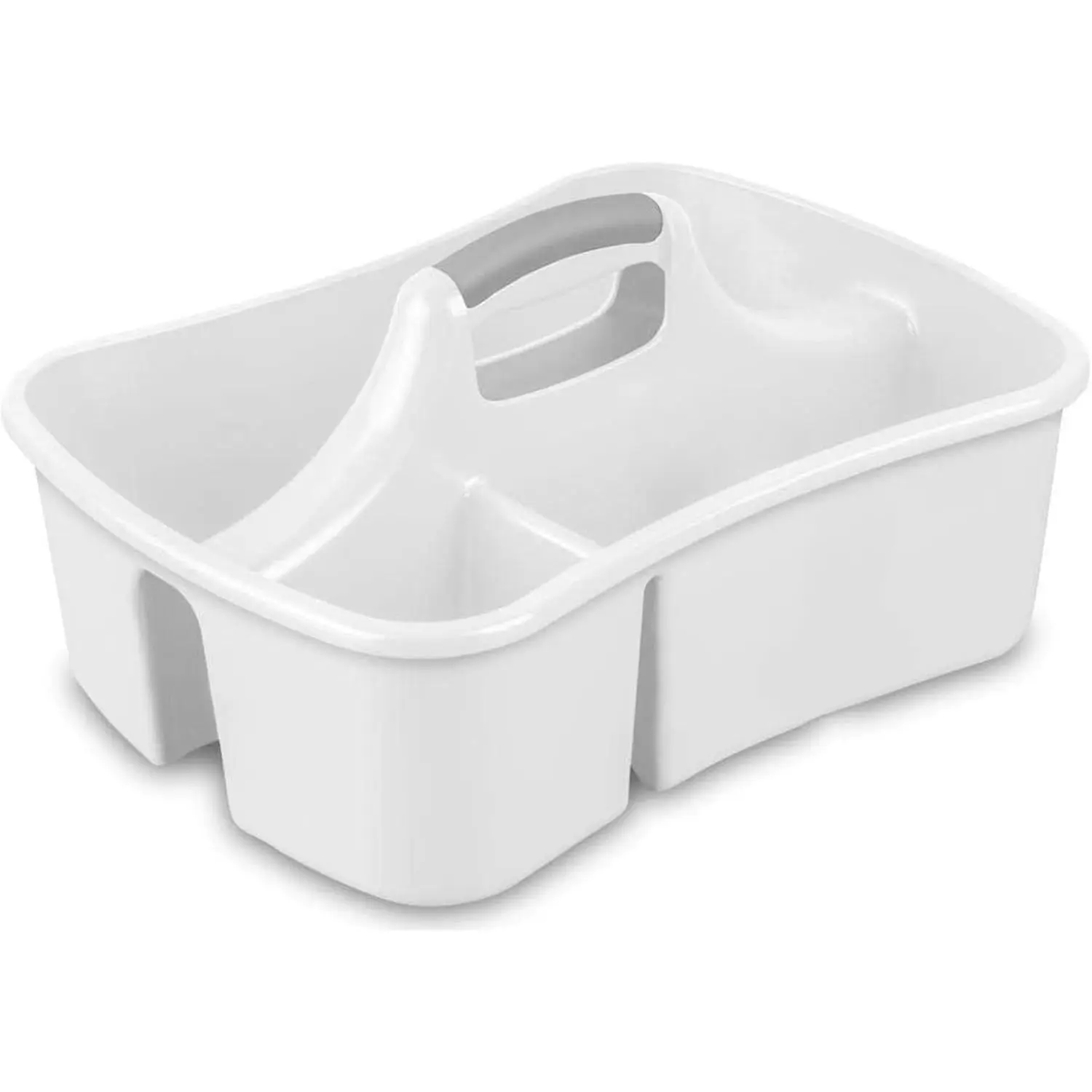 Extra-large 5-gallon divided cleaning storage box with handle - Household cleaning supplies - Portable shower storage box - Dormitory shower storage box - Cleaning supplies storage box - Dimensions: 17.75 x 13.25 x 7.75inch