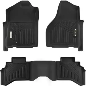 YINTATECH TPE Floor Mats Liners for 2002-2008 Dodge Ram 1500 Quad Cab & 2003-2009 Dodge Ram 2500/3500 Quad Cab 3D Molded