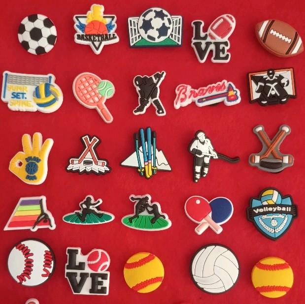 Sports Shoe Charms for Clog Sandals Bracelets Decoration - Soft, Comfortable, Suitable for Various Sports and Bedroom Uses - Bridal, Footwear