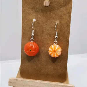Vibrant Orange Dangle Earrings for Women - Lightweight & Comfortable Costume Jewelry Accessory with Stylish Design