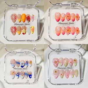 【short almond collection】Vosplends  handmade 10pcs  nailhaven press on nails, Festive Christmas Nail Art Setblack friday deals