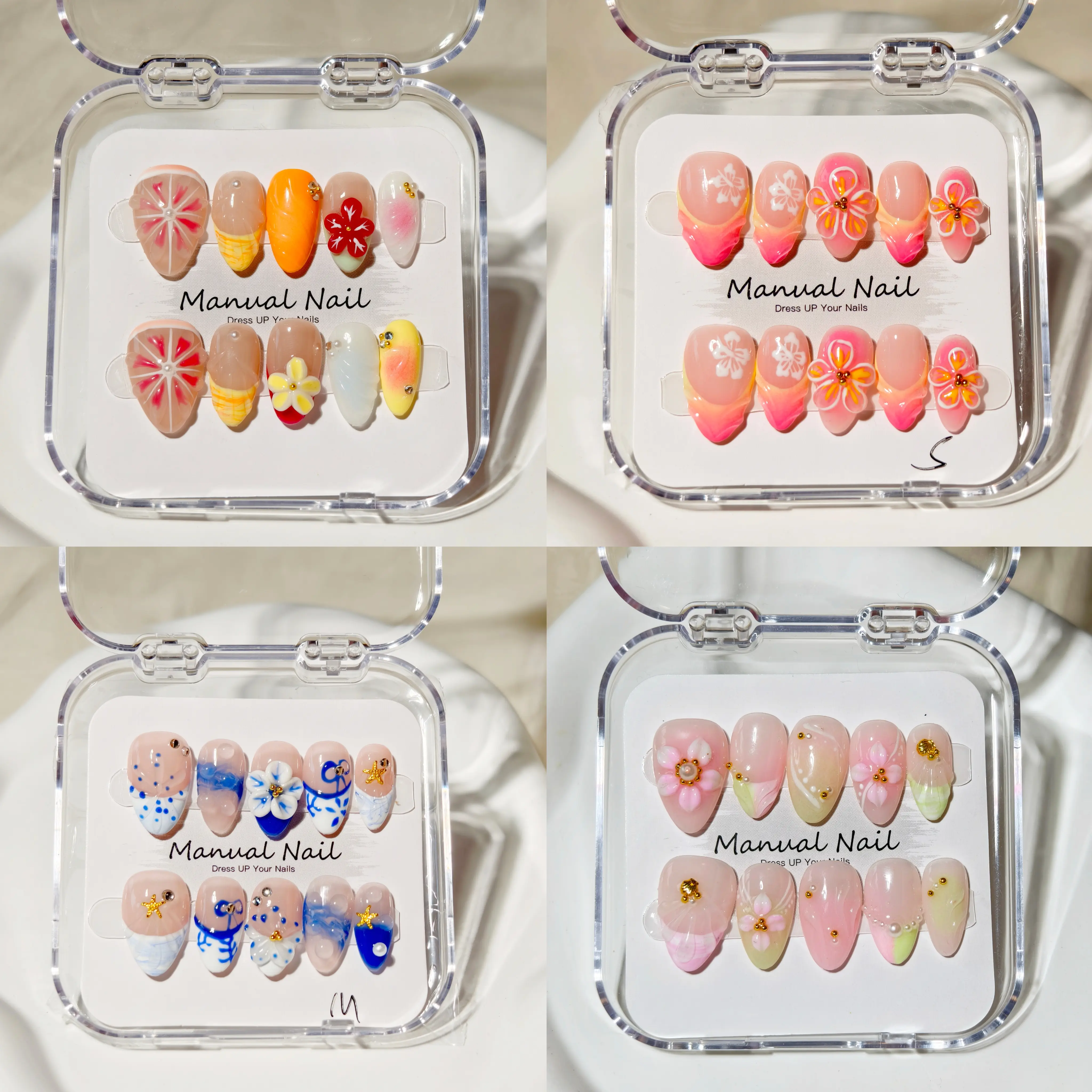【short almond collection】Buy 1 get  free nail glue|Vosplends  handmade 10pcs  nailhaven press on nails, Festive Christmas Nail Art Setblack friday dealsnNail Haven In-House Continued Collection | 10pcs handmade press-on nails made by our own workshop