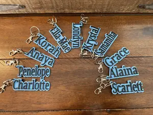 Sports or Cheerleading Team Keychain, Bag Tag, Luggage Tag, or Zipper Pull - Choose your team colors and names!