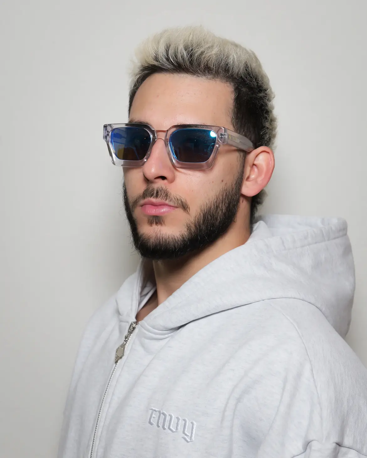 ENCORE Acetate Shades Transparent High-Quality Eyewear with UV400 Protection and "ENVY" Engraving for Stylish Durability