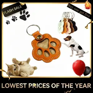 [Black Friday] Cute Pets Fur Memory Charm – Paw-Shaped Charm for Collecting Pet Fur, Memorial Gift for Cat or Dog Lovers, Keychain or Necklace Decoration