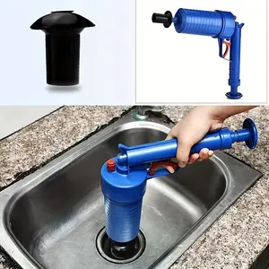 [Drain Cleaning Plunger Set] Air-Operated Plunger Set - 4 Different Sized Suction Cups for Effective Drain Cleaning in Toilets, Kitchen Sinks, and Bathtubs