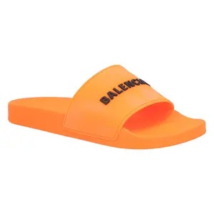 Pre-owned Balenciaga Men's Balenciaga Men's Pool Slide Sandal Orange by Rebag