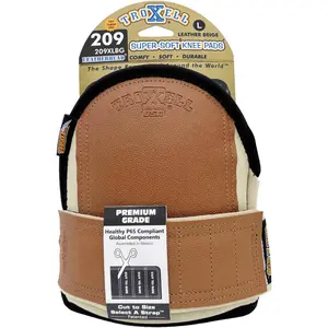 TROXELL USA SuperSoft Leatherhead Work Safety Kneepads - Large Size, Bagged Pairs (for Home Improvement, Security Tasks)