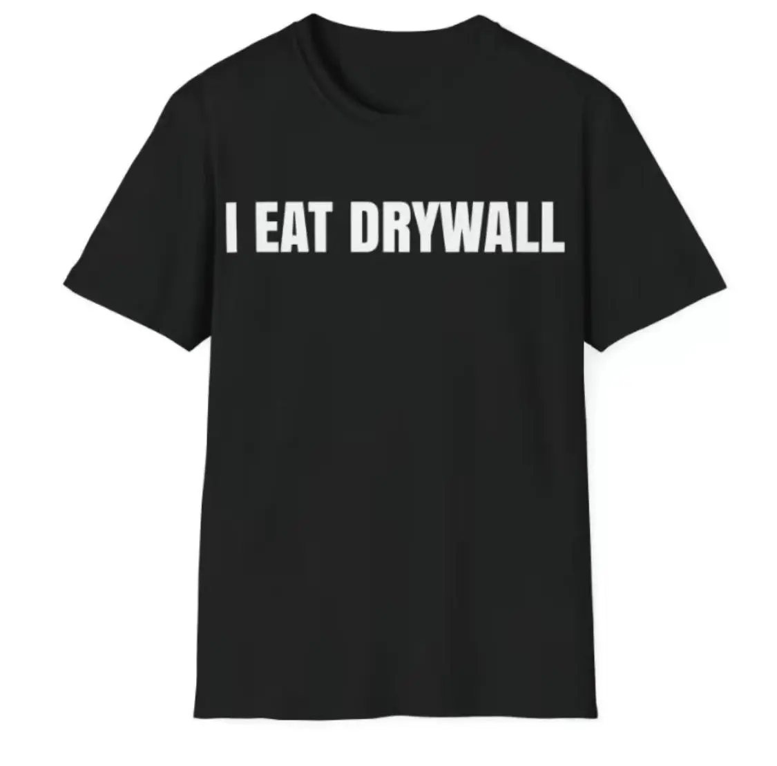 2024 New Funny Emoji Printed T-Shirt, I EAT DRYWALL Short Sleeve Shirt T-Shirt, Summer Fashion Casual Men and Women Short Sleeve Tops, Summer Funny Gift