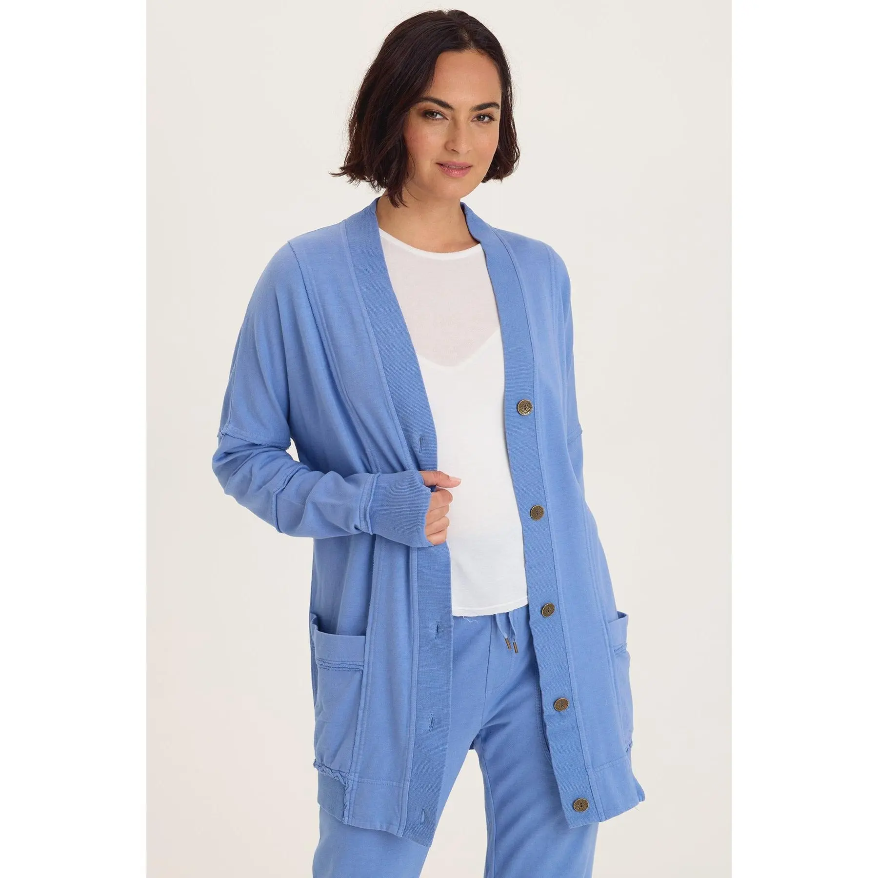 Trude Fleece Button-Up Cardigan