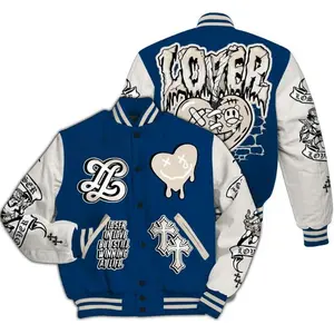 Varsity Jacket To Match Retro Rare Air 11s - L0VER L0SER, Varsity Jacket 1908 Printed Baseball Jacket,90s Hip Hop Baseball Jacket, Men Women Sports Lightweight Jacket