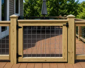Hog Wire Patio Gate – Custom Outdoor Gate for Durability and Style