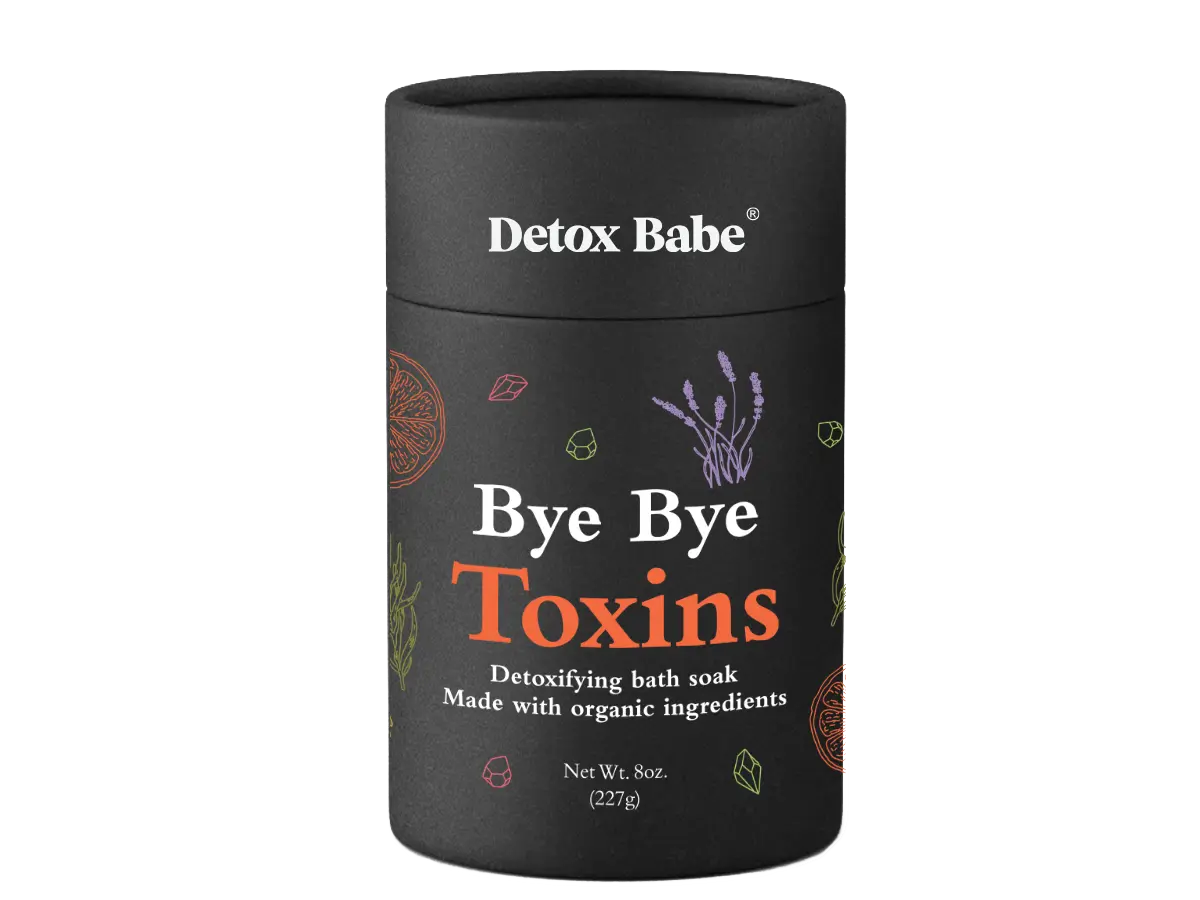 Detox Babe Bye Bye Toxins Organic Bath Salt Soak + Cleansing Formula + Superfood-fueled Ingredients + Clean Formula + Matcha Green Tea and Dandelion Root + Fragrance Free + Sulfate Free + Paraben Free + Dye Free + Chemical Free + Non-toxic + Sustainable
