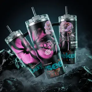 DAYSEEKER FAN TUMBLER 20 - 40 oz Vacuum Insulated Cup Straw Keeps Drinks Hot Cold 12H+ For Rock Lovers & Aesthetic Vibes AlternativeRock Leak-Proof Insulated Cup for Fans Daily Vibe Drinkware Leakproof Water Bottles