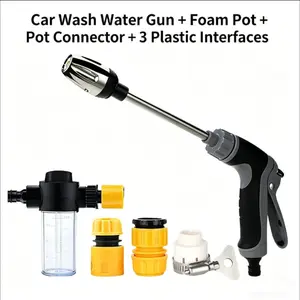 High-Pressure Car Wash Water Gun Set, Home Use Foam Sprayer, Garden Hose Connector Kit, Flower Irrigation Tool, Durable Design