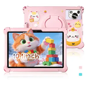 【Parent-Approved】10.1" Kids Tablet with Parental Controls: Shockproof Protective Case, HD Display, Dual Cameras, Pre-Loaded Learning Games & Educational Apps, Safe Independent Learning & Fun, Perfect Holiday Gift for Boys and Girls (No Adapter)