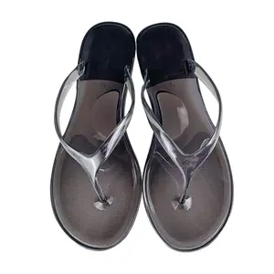 Women's Transparent Beach Slides – Jelly Flat Thong Flip-Flops