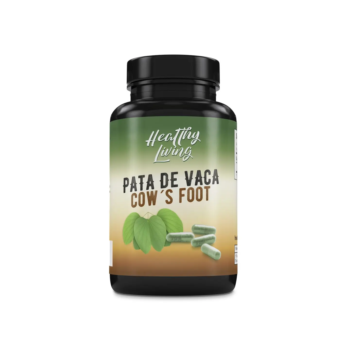 Healthy Living Pata de Vaca Herbal Dietary Supplement Capsules (90 Count) - 100% Bauhinia forficata Leaf Powder, Vegan, GMO-Free Herbs, No Artificial Flavor, Adults' Blood Sugar & Metabolism Support