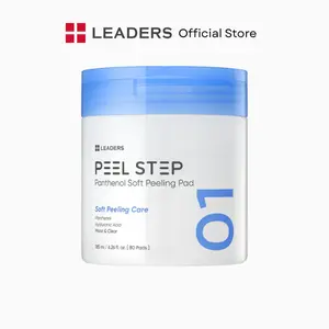 [LEADERS Official] Peel Step Panthenol Soft Peeling Pad – Deep Hydration & Gentle Exfoliation to Remove Dead Skin Cells, Smooth Texture, Support Skin Barrier & Calm Sensitive, Dry Skin – 80 Pads / 185ml