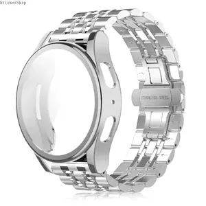 2026 NEW HOT Galaxy Watch Band & Case Set – Stainless Steel Bracelet Strap with Protective Cover, 2-in-1 Watch Band Kit Fits Galaxy Watch 4/5/6/7 40mm 44mm