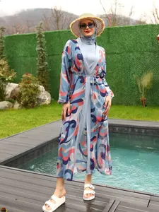 وركيني تركي عالي الجودة بلباس سباحة بتغطية كاملة – 5 قطع - Turkish High-Quality Burkini Full-Cover Swimwear – 5-Piece Set