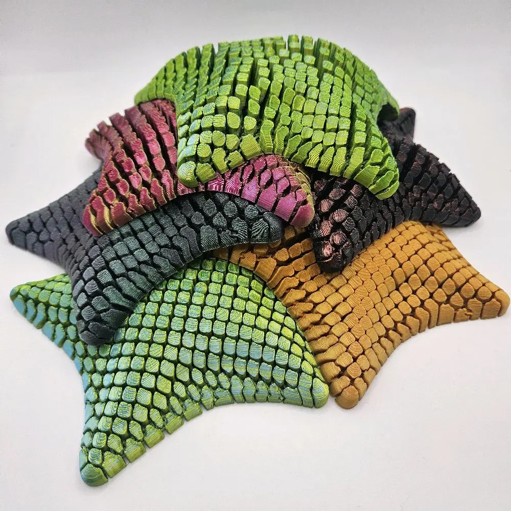 Articulated Starfish Figurine - Colorful Animal Figurine with Unique Design and Textured Surface 3D Figurines Decor Plastic