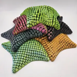 Articulated Starfish Figurine - Colorful Animal Figurine with Unique Design and Textured Surface 3D Figurines Decor Plastic
