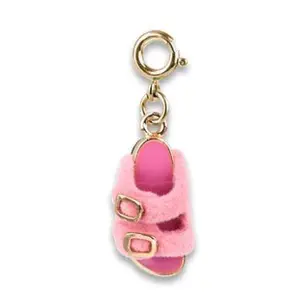 Gold Furry Pink Sandal