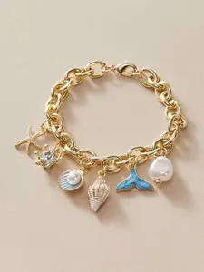 Andkiss Starfish & Fish Tail Charm Bracelet