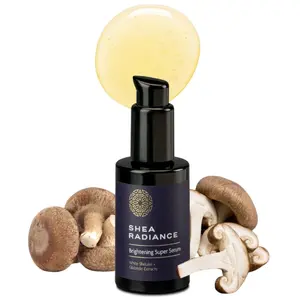 Shea Radiance Brightening Super Serum - White Shiitake & Alpha Arbutin for Even Skin Tone, Hydrating & Firming - Skincare Product, 30ml