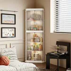 UFORU 3-Tier Corner Storage Unit — Foldable, Stackable, and Expandable; A Dust-Free Organizer Great for Closets, Storage Rooms, Bedrooms, Living Rooms, Apartments, and Dorms; A Space-Saving Storage Solution Made for Home Spaces.