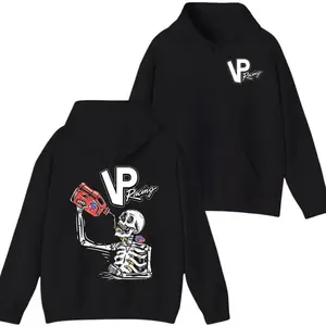 VP Racing Skeleton Hoodie – Streetwear Pullover for Car Enthusiasts, Bold Graphic Racing Hoodie, Soft Cotton Blend, Drift & Motorsport Lifestyle Apparel Men's Graphic Streetwear Hoodie unisex