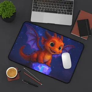 Cute Dragon Desk Mat for Kids, Fantasy-Themed Workspace Decor, Ideal for Students, Gifts for Birthdays, Playroom Essentials