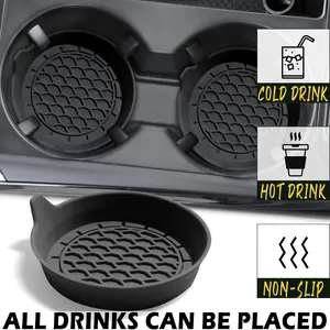 8-Piece Car Cup Holder Coasters Set, Silicone Anti-Slip Non-Leakage Mats, Universal Fit for Cars Trucks Suvs, Men & Women Use