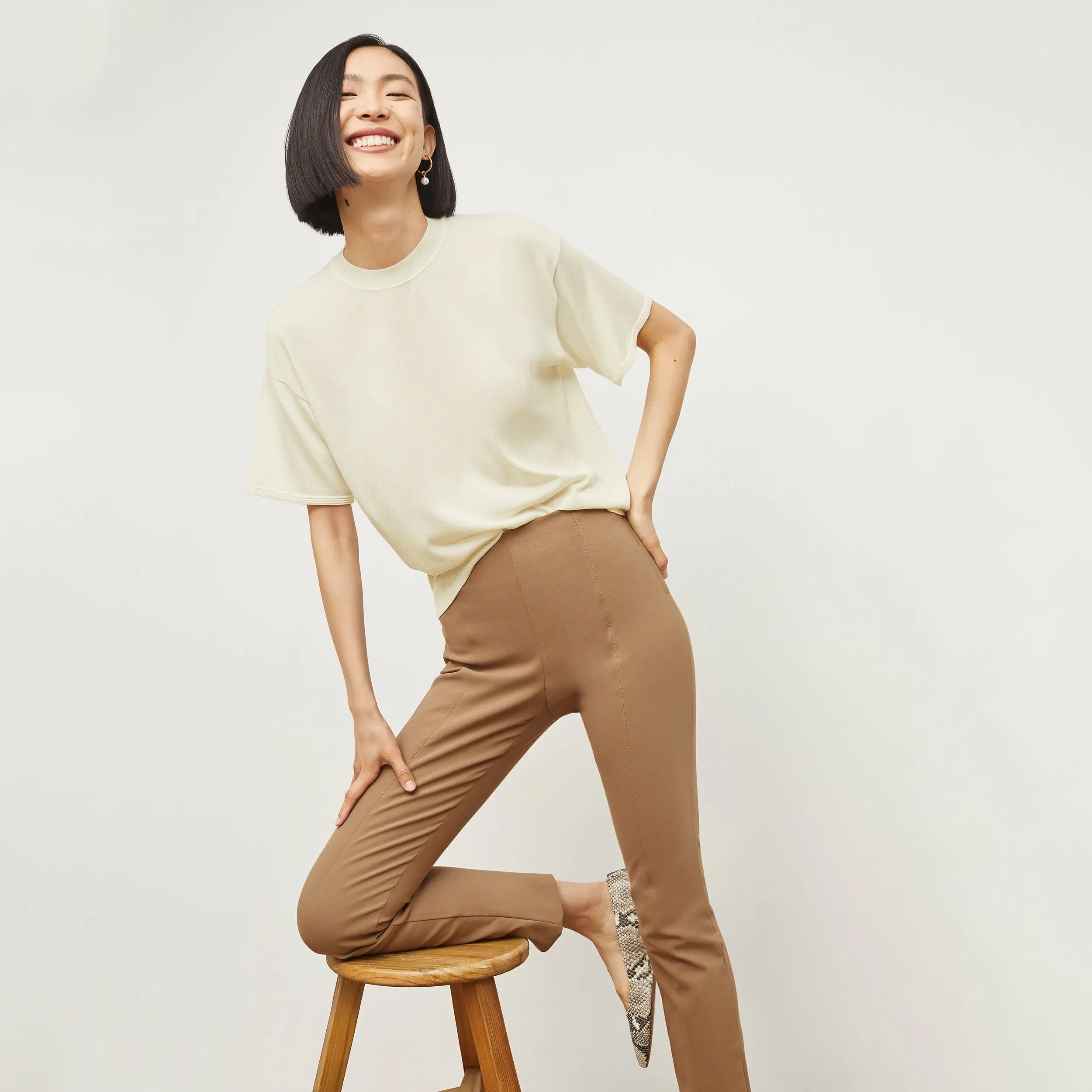 Foster Cigarette Pant - PowerStretch :: Saddle
