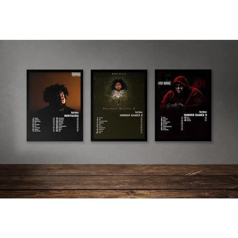 Rod Wave Poster Set Of 3 Album Poster Room Decor Gift Paper Poster Set of 3