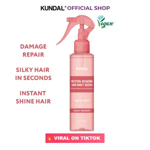 KUNDAL Protein Bonding Hair Mist Serum – Vegan Protein, Heat Protectant Spray, Soft & Glossy Finish, Lightweight Texture | Violet Muguet, 150ml, 5.07 fl.oz