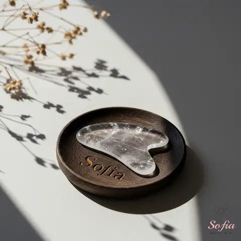 Natural Crystal Gua Sha Facial Tool - 1-Piece Manual Massage Tool for Face & Body, Skin Lifting, Puffiness Reduction, Beauty Care, Ideal Gift for Spa, Desk, Shelf, Altar Use, Crystal Stone
