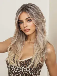 13x4x1 Synthetic Lace Frontal Wig in, Natural Layered Look and Comfortable Fit, Ideal for Daily Wear and Special Occasions, Natural Looking Wig