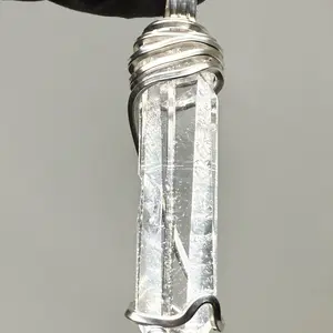 Light of Lemuria High Clarity Lemurian Quartz SS PENDANT Raw Crystal Artisan Crafted Unique Design High Frequency Lemurian Quartz 925 Anniversary Auspicious Birthday Daily Engagement Wedding Casual Elegant Ethnic