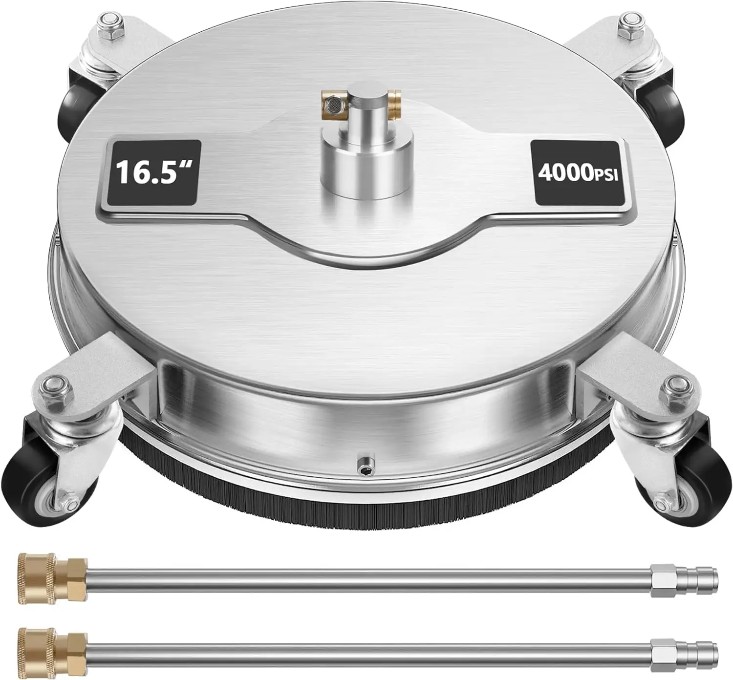 Rengue 16.5'' Pressure Washer Surface Cleaner Attachment, 4000 PSI Power Washer Surface Cleaner Power Washer Accessories with 1/4" Quick-Connect with