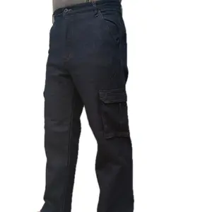 Cargo Jeans Fleeced lined Pants Pockets Work Wear Mens wear
