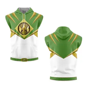 Lord Drakkon Mighty Morphin Power Rangers Sleeveless Hoodie - Medium Anime Design, High-Performance Polyester, Breathable & Flexible, Eco-Friendly Inks, Unique Original Art