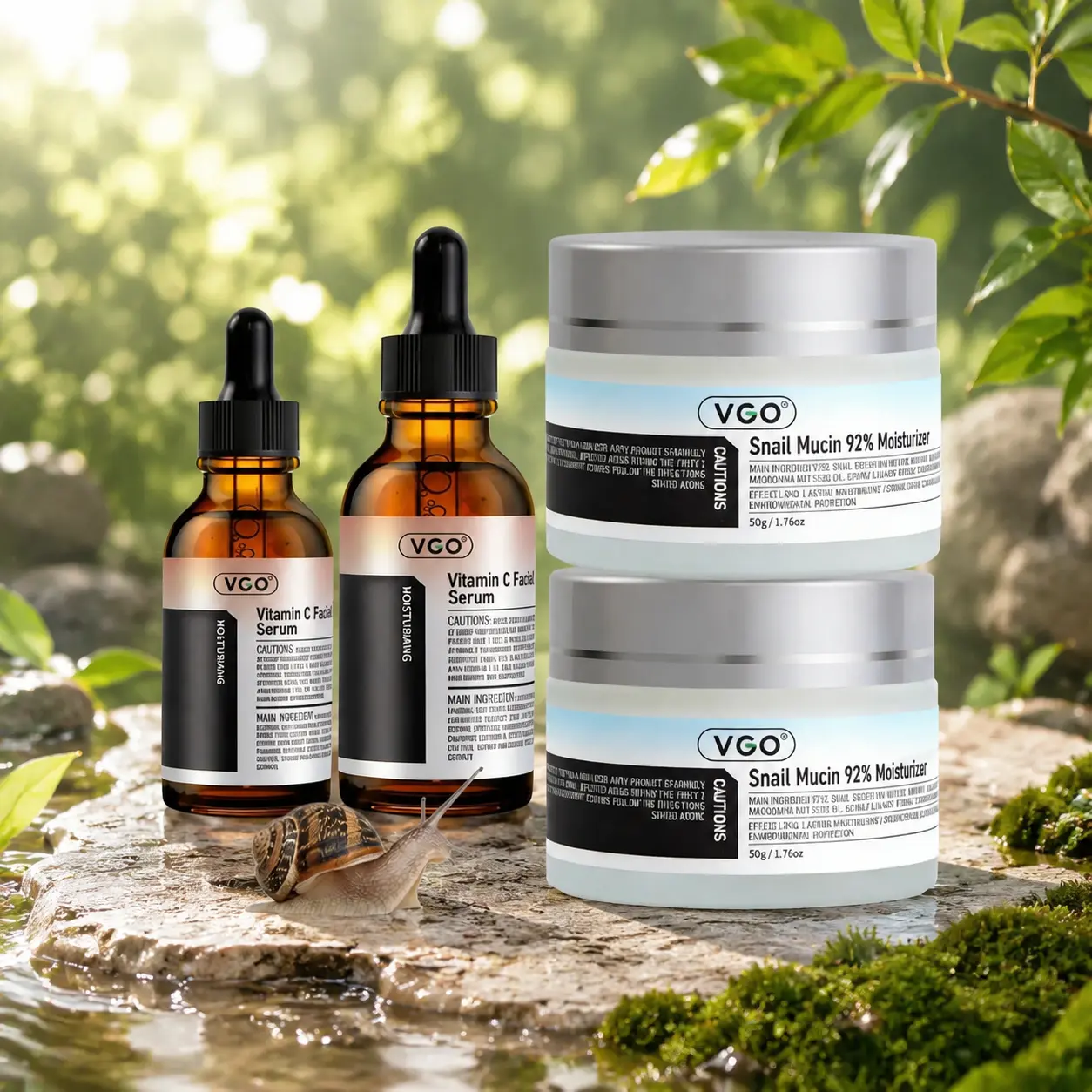 VGO Skin Hydration Essentials – Serum & Snail Cream Routine