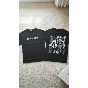 Suicideboys Vintage Black Print Hoodie 2 Sides, Dark Aesthetic Music Graphic Sweatshirt with Front & Back Print, Punk Streetwear Pullover, Unisex, Full Color, Full Size, Gift For Fans Sport Menswear